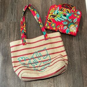 Vera Bradley tote and travel bag